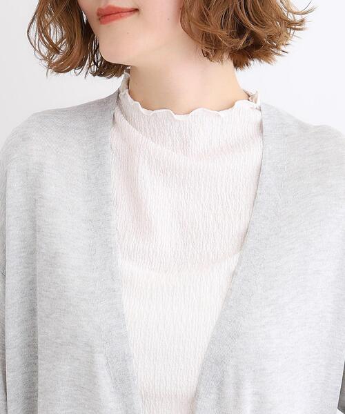 grove（グローブ）の「◆【洗える／接触冷感／UVカット】ベーシックロングカーディガン（カーディガン/ボレロ・レディース・ライトグレー/ナチュラル/オフホワイト/ブラック・03/02/01/04/05）」の10枚目の写真