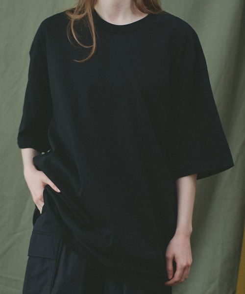 (ジャクモルト様）新品未使用　 Tシャツ　9号　黒　スパンコール　定価3万円 antiqua tシャツ KANGOL刺繍ロゴ入りTシャツ レディース メンズ