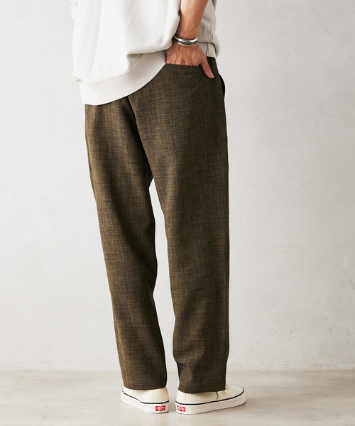 JOURNAL STANDARD relume（ジャーナルスタンダード　レリューム）の「TECH CANVAS ワイドイージーパンツ（スラックス・メンズ・クリアブルー/アイボリー/オリーブ/ブラック・LARGE/MEDIUM/SMALL）」の7枚目の写真