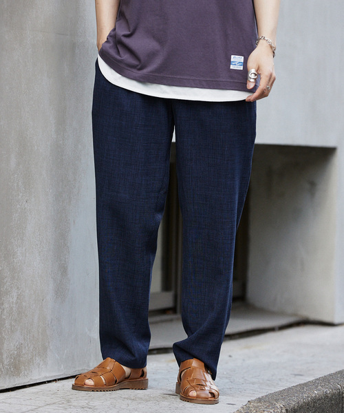 JOURNAL STANDARD relume（ジャーナルスタンダード　レリューム）の「TECH CANVAS ワイドイージーパンツ（スラックス・メンズ・クリアブルー/アイボリー/オリーブ/ブラック・LARGE/MEDIUM/SMALL）」の11枚目の写真