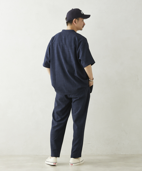 JOURNAL STANDARD relume（ジャーナルスタンダード　レリューム）の「TECH CANVAS ワイドイージーパンツ（スラックス・メンズ・クリアブルー/アイボリー/オリーブ/ブラック・LARGE/MEDIUM/SMALL）」の16枚目の写真