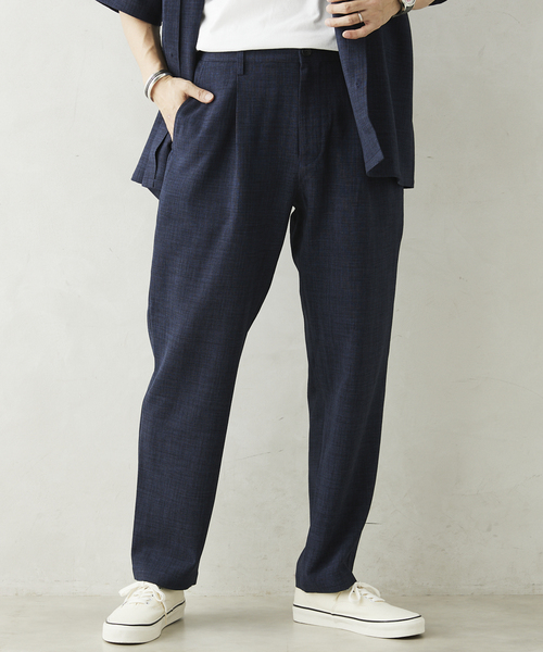 JOURNAL STANDARD relume（ジャーナルスタンダード　レリューム）の「TECH CANVAS ワイドイージーパンツ（スラックス・メンズ・クリアブルー/アイボリー/オリーブ/ブラック・LARGE/MEDIUM/SMALL）」の17枚目の写真