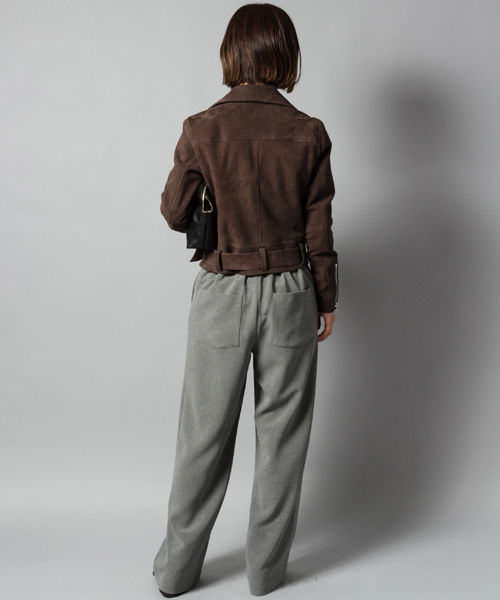 AMERICAN RAG CIE（アメリカンラグシー）の「AMERICAN RAG CIEゴートスウェードライダースジャケット/213-AMR-asi-L152-JK068（ライダースジャケット・レディース・ダークブラウン・FREE）」の19枚目の写真