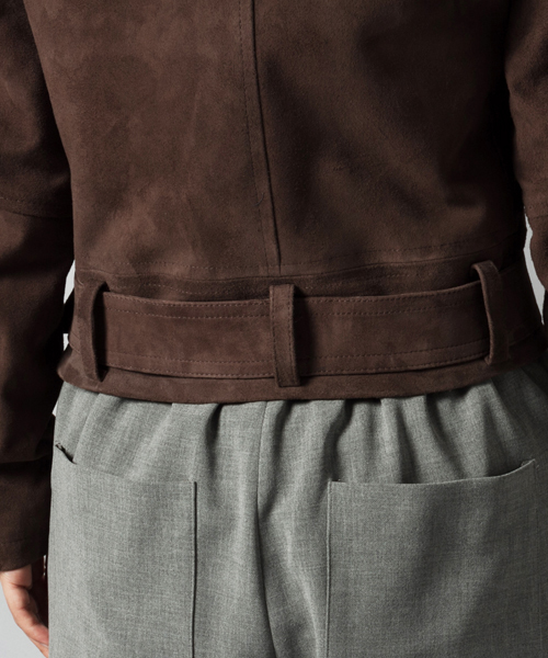 AMERICAN RAG CIE（アメリカンラグシー）の「AMERICAN RAG CIEゴートスウェードライダースジャケット/213-AMR-asi-L152-JK068（ライダースジャケット・レディース・ダークブラウン・FREE）」の6枚目の写真