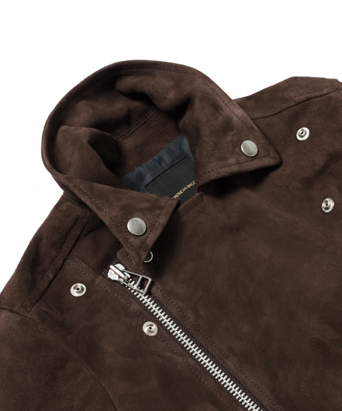 AMERICAN RAG CIE（アメリカンラグシー）の「AMERICAN RAG CIEゴートスウェードライダースジャケット/213-AMR-asi-L152-JK068（ライダースジャケット・レディース・ダークブラウン・FREE）」の9枚目の写真