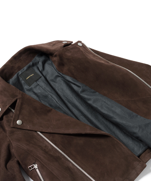 AMERICAN RAG CIE（アメリカンラグシー）の「AMERICAN RAG CIEゴートスウェードライダースジャケット/213-AMR-asi-L152-JK068（ライダースジャケット・レディース・ダークブラウン・FREE）」の4枚目の写真