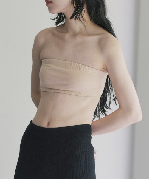 SORIN（ソリン　）の「Silky Jersey Bandeau/シルキージャージ バンドゥ（チューブトップ・レディース・ホワイト/ベージュ/ブラック/グレー・38）」の4枚目の写真