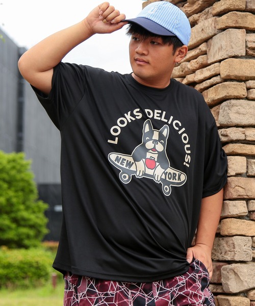 PIMLICO(ピムリコ)の「PIMLICO ピムリコ 半袖 プリント Tシャツ DRY メッシュ クルーネック 大きいサイズ メンズ(Tシャツ/カットソー・メンズ・カーキ/ホワイト/ブラック/ネイビー/ワイン/G/F/E/D/C/B/コバルトブルー/ダークグレー/ブルー/オレンジ/ブラックミックス/オフホワイト/ダークブラック/ライトブラック/グリーン/アイボリー/ターコイズブルー/ダークネイビー/ゴールド/イエロー/グレー/シルバー/アッシュグレー/オリーブ/エメラルドブルー・4L/3L/8L/5L/6L)」の8枚目の写真