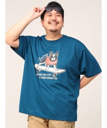 PIMLICO ピムリコ 半袖 プリント Tシャツ DRY メッシュ クルーネック 大きいサイズ メンズ