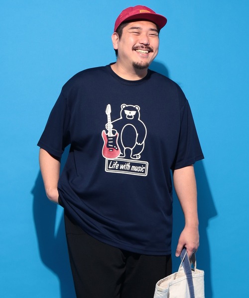 PIMLICO(ピムリコ)の「PIMLICO ピムリコ 半袖 プリント Tシャツ DRY メッシュ クルーネック 大きいサイズ メンズ(Tシャツ/カットソー・メンズ・カーキ/ホワイト/ブラック/ネイビー/ワイン/G/F/E/D/C/B/コバルトブルー/ダークグレー/ブルー/オレンジ/ブラックミックス/オフホワイト/ダークブラック/ライトブラック/グリーン/アイボリー/ターコイズブルー/ダークネイビー/ゴールド/イエロー/グレー/シルバー/アッシュグレー/オリーブ/エメラルドブルー・4L/3L/8L/5L/6L)」の19枚目の写真