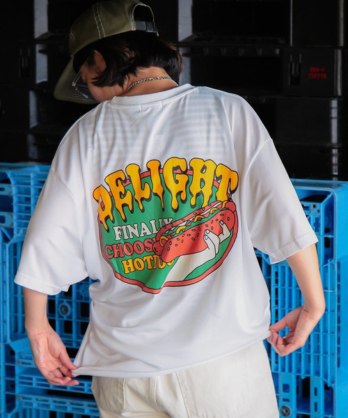 PIMLICO(ピムリコ)の「PIMLICO ピムリコ 半袖 プリント Tシャツ DRY メッシュ クルーネック 大きいサイズ メンズ(Tシャツ/カットソー・メンズ・カーキ/ホワイト/ブラック/ネイビー/ワイン/G/F/E/D/C/B/コバルトブルー/ダークグレー/ブルー/オレンジ/ブラックミックス/オフホワイト/ダークブラック/ライトブラック/グリーン/アイボリー/ターコイズブルー/ダークネイビー/ゴールド/イエロー/グレー/シルバー/アッシュグレー/オリーブ/エメラルドブルー・4L/3L/8L/5L/6L)」の4枚目の写真