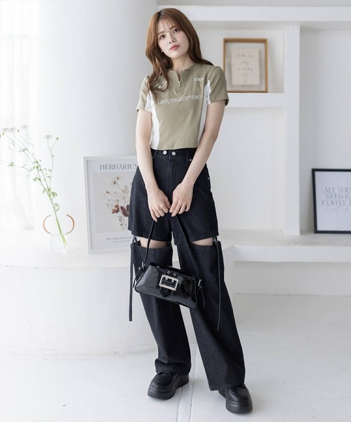 clear（クリア）の「メタリックハンドバッグ≪2024SS≫（ハンドバッグ・レディース・ブラック/シルバー・F）」の7枚目の写真