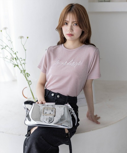 clear（クリア）の「メタリックハンドバッグ≪2024SS≫（ハンドバッグ・レディース・ブラック/シルバー・F）」の10枚目の写真