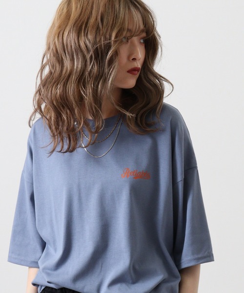 FUNALIVE(ファンアライブ)の「サガラ刺繍オーバーサイズTシャツUVカット&COOL&DRY(Tシャツ/カットソー・メンズ・ブラック/サックスブルー/ホワイト系その他2/グリーン・M/L/LL)」の1枚目の写真