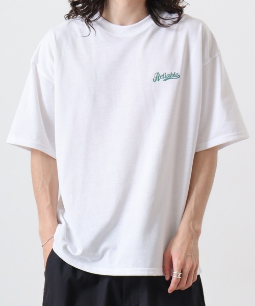 FUNALIVE(ファンアライブ)の「サガラ刺繍オーバーサイズTシャツUVカット&COOL&DRY(Tシャツ/カットソー・メンズ・ブラック/サックスブルー/ホワイト系その他2/グリーン・M/L/LL)」の6枚目の写真