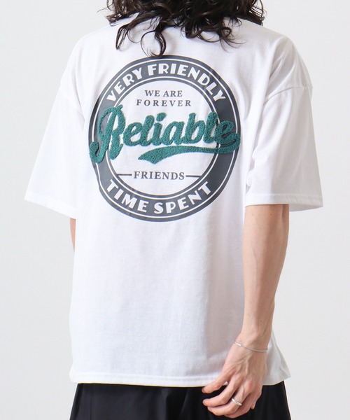 FUNALIVE(ファンアライブ)の「サガラ刺繍オーバーサイズTシャツUVカット&COOL&DRY(Tシャツ/カットソー・メンズ・ブラック/サックスブルー/ホワイト系その他2/グリーン・M/L/LL)」の8枚目の写真