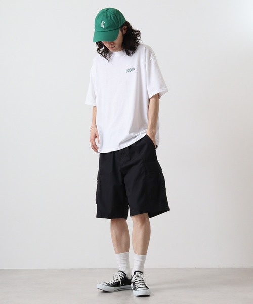 FUNALIVE(ファンアライブ)の「サガラ刺繍オーバーサイズTシャツUVカット&COOL&DRY(Tシャツ/カットソー・メンズ・ブラック/サックスブルー/ホワイト系その他2/グリーン・M/L/LL)」の10枚目の写真