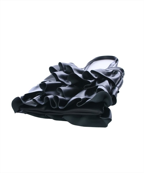 clear（クリア）の「フリルトートバッグ≪2024SS≫（トートバッグ・レディース・アイボリー/ブラック/シルバー・F）」の8枚目の写真