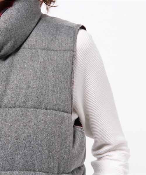 WEGO（ウィゴー）の「WEGO/リバーシブル中綿ベスト（ダウンベスト・レディース・グレー/インディゴブルー・FREE）」の12枚目の写真