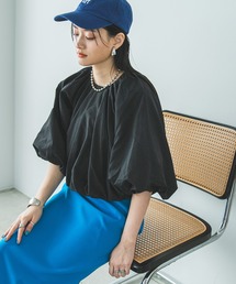 【美品】シーマリー パフスリーブ ブラウス シャツ　長袖　ボリューム袖　コットン ブラウス シャツ 長袖 レディース トップス パフスリーブ