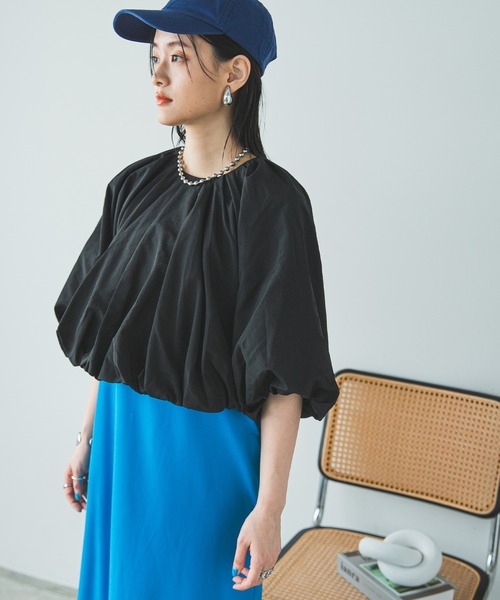 【新品】merlette ショートバルーンブラウス　定価5万3千円 セール】バルーンショートギャザーブラウス（シャツ/ブラウス