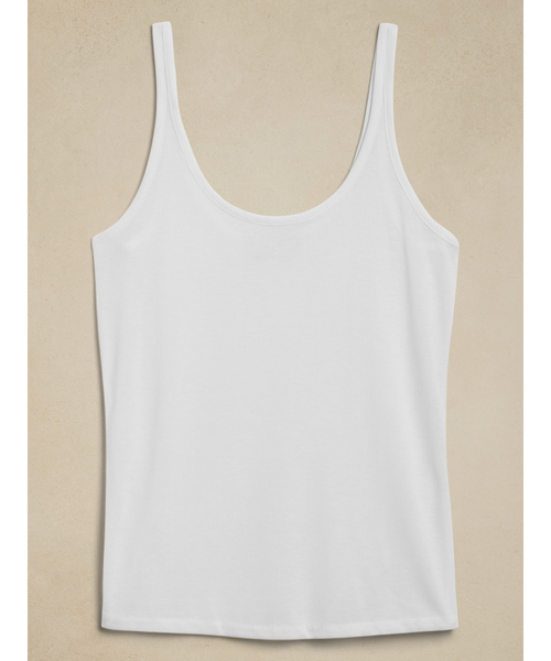 Banana Republic（バナナリパブリック）の「シアーリブ タンクトップ（タンクトップ・レディース・ホワイト/ブラック・S/M/XS/L）」の3枚目の写真