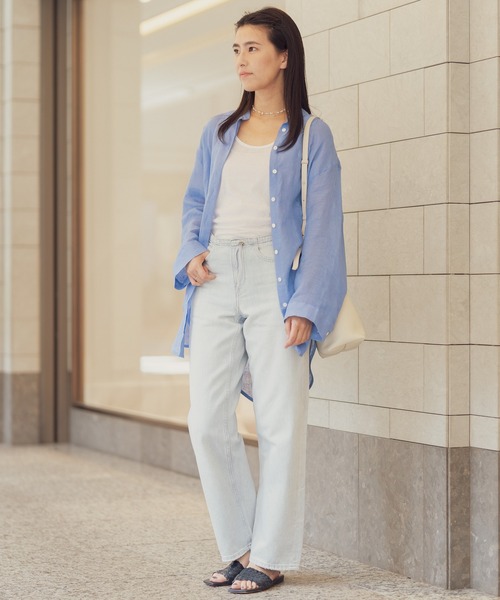 Banana Republic（バナナリパブリック）の「シアーリブ タンクトップ（タンクトップ・レディース・ホワイト/ブラック・S/M/XS/L）」の11枚目の写真