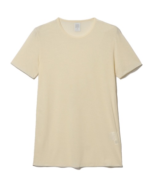 ESTNATION(エストネーション)の「GOOD PEOPLE GOOD STITCHING GOOD PRODUCT for ESTNATION / シアーハーフスリーブTシャツ(Tシャツ/カットソー・レディース・アイボリー/ホワイト/ライトグレー・FREE)」の2枚目の写真