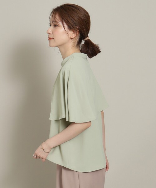 ITS'DEMO（イッツデモ）の「◆【体型カバー／通勤】ケープ風ブラウス（シャツ/ブラウス・レディース・グリーン系/ネイビー/オフホワイト・00）」の11枚目の写真