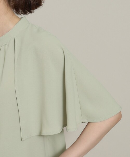 ITS'DEMO（イッツデモ）の「◆【体型カバー／通勤】ケープ風ブラウス（シャツ/ブラウス・レディース・グリーン系/ネイビー/オフホワイト・00）」の4枚目の写真