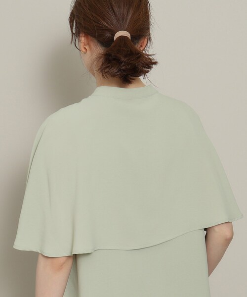 ITS'DEMO（イッツデモ）の「◆【体型カバー／通勤】ケープ風ブラウス（シャツ/ブラウス・レディース・グリーン系/ネイビー/オフホワイト・00）」の7枚目の写真