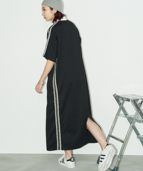 Auntie Rosa Holiday（アンティローザホリデー）の「ハーフジップトラックジャージ半袖ワンピース（ワンピース・レディース・ナチュラル/ブラック・FREE）」の11枚目の写真