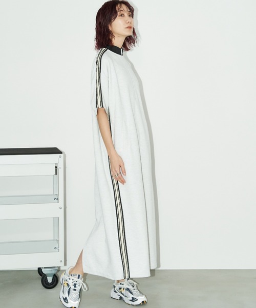 Auntie Rosa Holiday（アンティローザホリデー）の「ハーフジップトラックジャージ半袖ワンピース（ワンピース・レディース・ナチュラル/ブラック・FREE）」の22枚目の写真