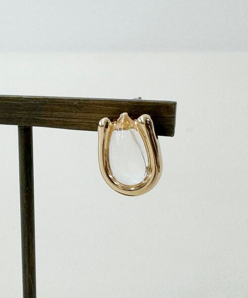 fredy emue(フレディエミュ)の「ドロップチューリップピアス(ピアス(両耳用)・レディース・ライトブルー/オリーブ/クリア・FREE)」の5枚目の写真