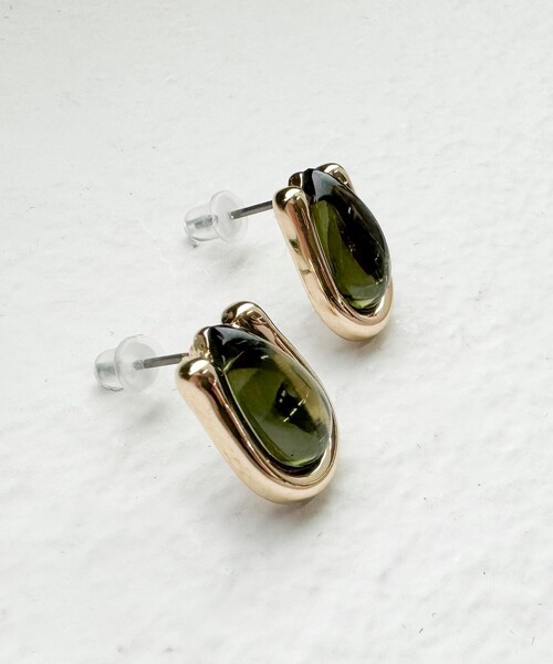 fredy emue(フレディエミュ)の「ドロップチューリップピアス(ピアス(両耳用)・レディース・ライトブルー/オリーブ/クリア・FREE)」の10枚目の写真