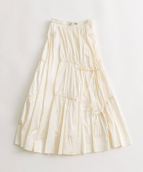 OLIVE des OLIVE（オリーブデオリーブ）の「【WEB限定】アシメリボンドロストロングスカート　1041010240（スカート・レディース・ブラック/オフホワイト/シルバー・FREE）」の22枚目の写真