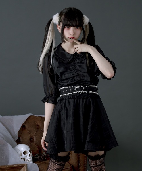 Pal elfy パルエルフィー ファー付きリボン袖コンシャスニット Pal elfy（パルエルフィー）の「ファー付きリボン袖コンシャス