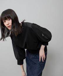 Munich | コットンジャージ×コットンナイロンツイルドッキングトップス(Tシャツ/カットソー)