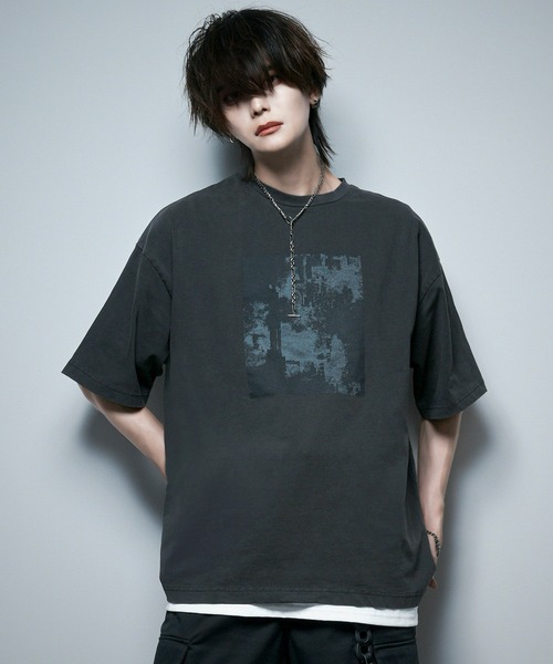[BLINDNESS]オーバーサイズド フラワー Tシャツ ネイビー 残り1点〉TAKDANK - On Your Mark Tシャツ（ネイビー） | Jazzy