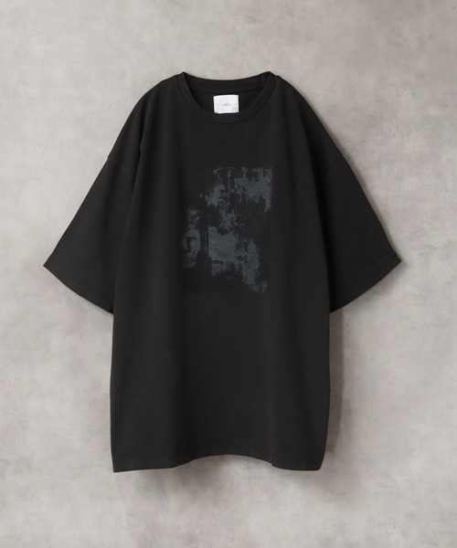 welise（ウェライズ）の「【welise by 犬飼京】アソートモードフラワープリントヴィンテージピグメントオーバーサイズ半袖Tシャツ（Tシャツ/カットソー・メンズ・ブラック系その他3/ブラック系その他/ブラック系その他2・M/S/L）」の7枚目の写真