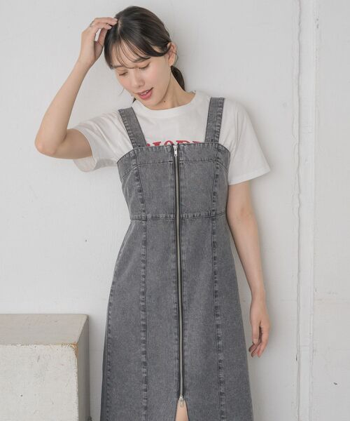 RETRO GIRL（レトロガール）の「ダブルZIPキャミOP（ワンピース・レディース・ブラック/ブルー系その他5/ブルー・FREE）」の8枚目の写真