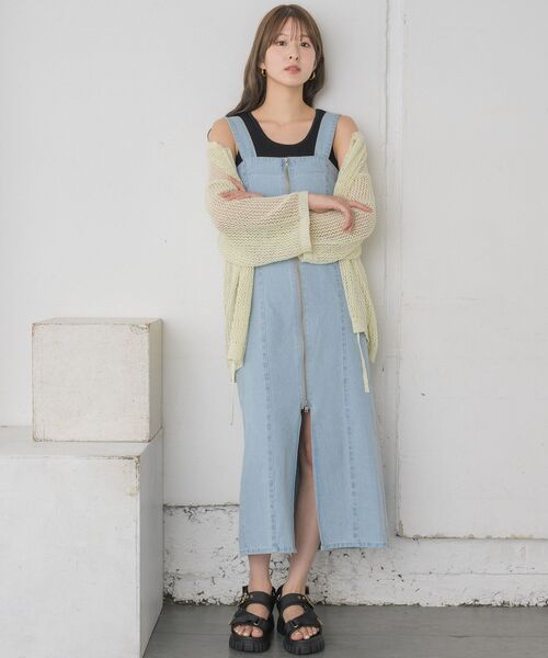 RETRO GIRL（レトロガール）の「ダブルZIPキャミOP（ワンピース・レディース・ブラック/ブルー系その他5/ブルー・FREE）」の20枚目の写真