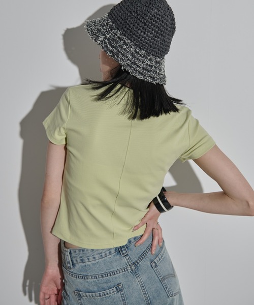 MERLOT（メルロー）の「ナンバリングTシャツ（Tシャツ/カットソー・レディース・ライトブルー/イエロー/ホワイト・FREE）」の13枚目の写真