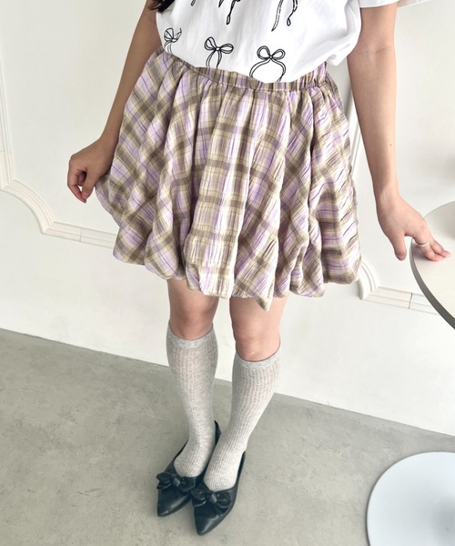 MARS 花柄チェック バルーンミニスカート SALE】チェック柄バルーンミニスカート【ネコポス】 – BLUE ONLINE