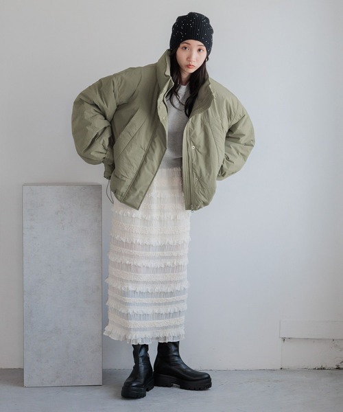 LOWRYS FARM（ローリーズファーム）の「フリルレースタイトスカート 135235（スカート・レディース・アイボリー/ブラック・FREE）」の20枚目の写真