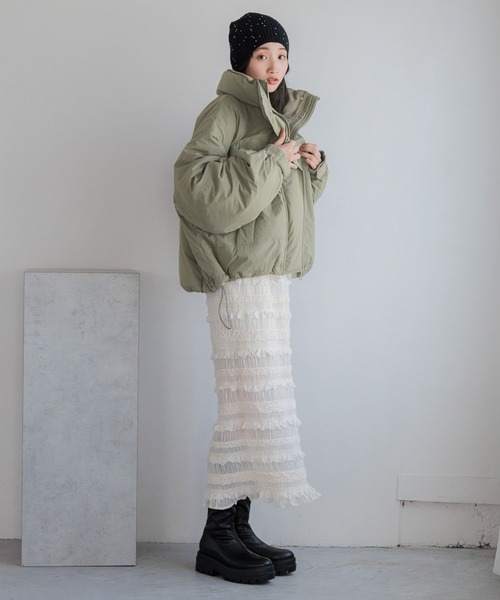 LOWRYS FARM（ローリーズファーム）の「フリルレースタイトスカート 135235（スカート・レディース・アイボリー/ブラック・FREE）」の19枚目の写真