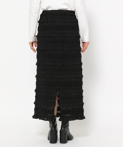 LOWRYS FARM（ローリーズファーム）の「フリルレースタイトスカート 135235（スカート・レディース・アイボリー/ブラック・FREE）」の11枚目の写真