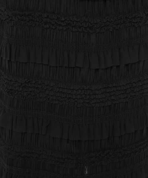 LOWRYS FARM（ローリーズファーム）の「フリルレースタイトスカート 135235（スカート・レディース・アイボリー/ブラック・FREE）」の5枚目の写真