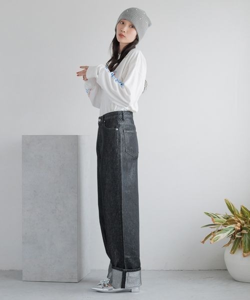 LOWRYS FARM（ローリーズファーム）の「ダブルリボンシューズ　 133045（パンプス・レディース・ブラック/レッド/シルバー・MEDIUM/LARGE）」の5枚目の写真