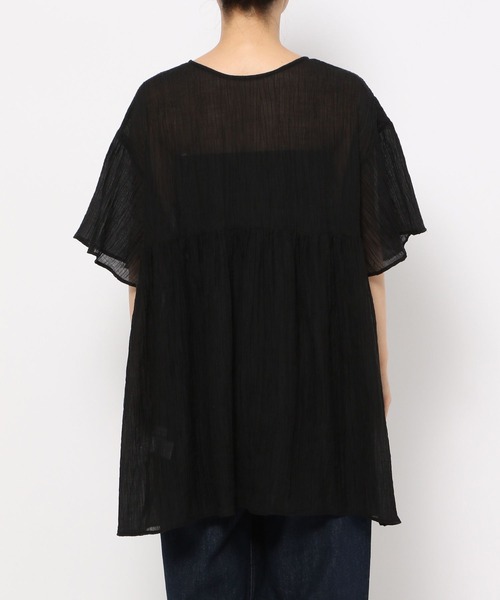 LEPSIM（レプシィム）の「2WAYギャザーチュニック　132546（チュニック・レディース・ブルー/オフホワイト/ブラック・FREE）」の5枚目の写真